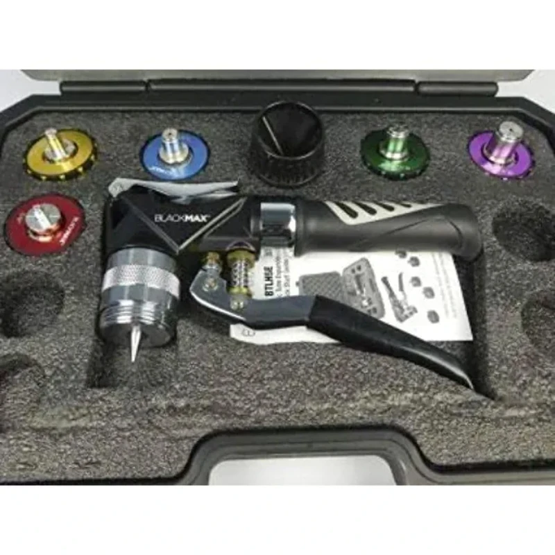 CPS BLACKMAX BTLH5E Premium Hydraulic Multi-Head Tube Expander Kit, with Color Coded Heads for 3/8", 1/2", 5/8", 3/4", 7/8"