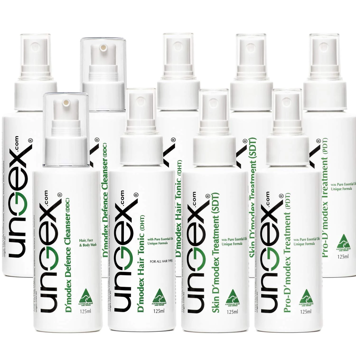 Ungex Value Bundle 1 | 9in1 Complete Pack for Scalp, Face and Body Mites | Itching, Demodicosis, Acne Rosacea, Blepharitis, Seborrheic Dermatitis, Hair Loss | Demodex Treatment