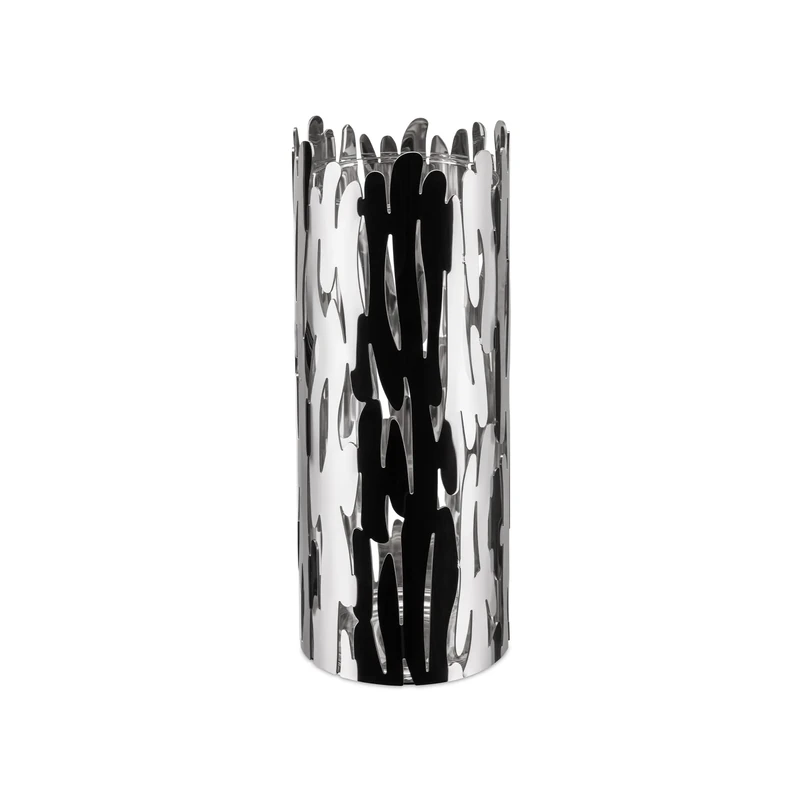 Alessi BM05 Flower Vase - Glass and 18/10 Stainless Steel Mirror Polished