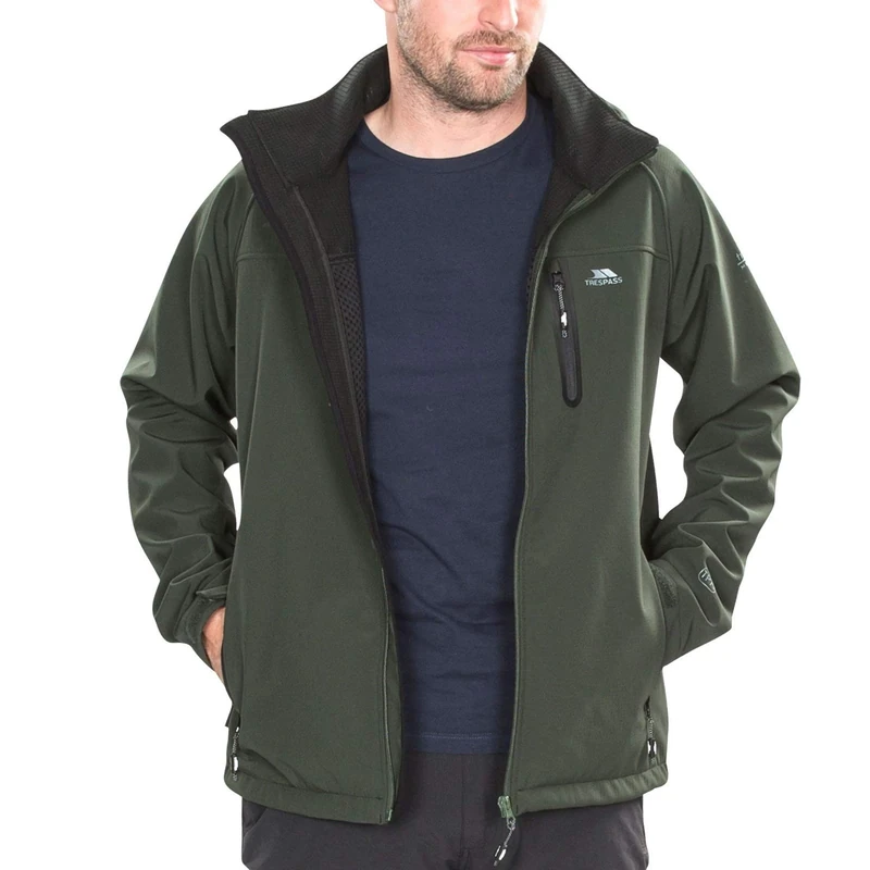 Trespass Mens Softshell Jacket Water Resistant Windproof Outdoor Coat Accelerato