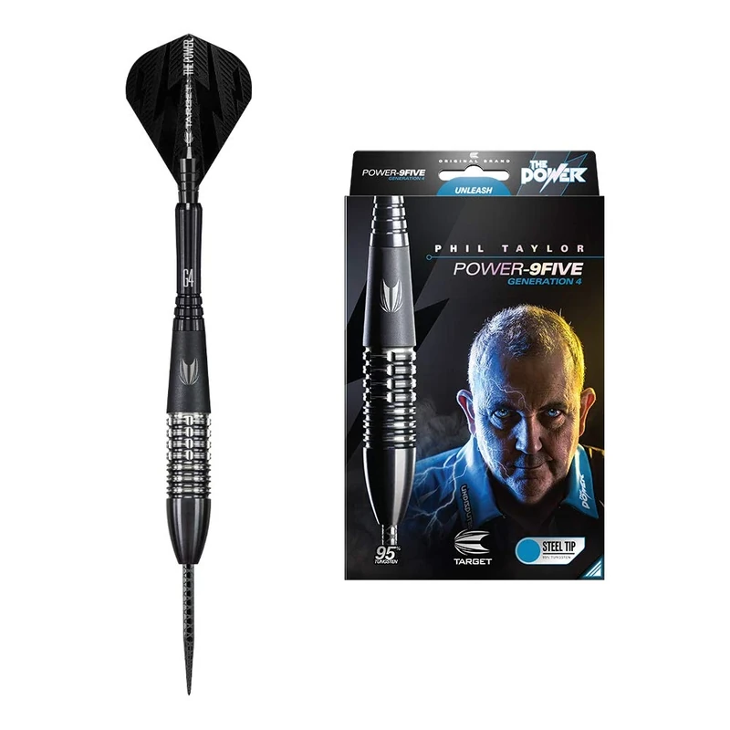 Target Darts - Power 9Five Generation 4 Steel Tip Darts, 22g