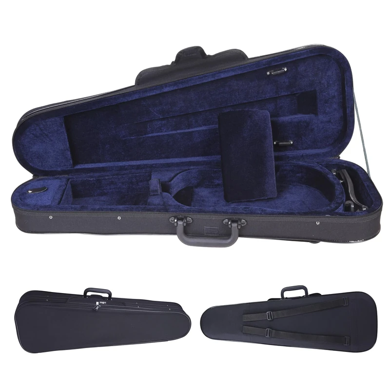 Aileen CSV102 Basic Professional Triangular Lightweight Suspension Carry Violin Hard Case - 4/4 Full Size Black