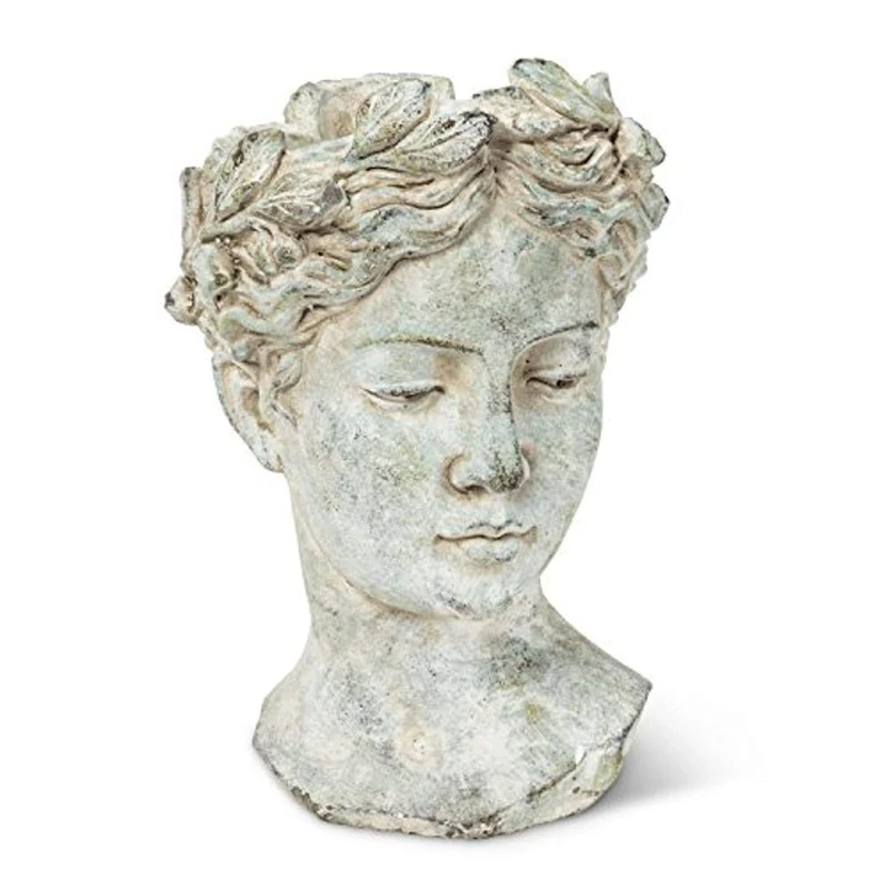 Abbott Collection 10" Tall Female Head Flower Pot