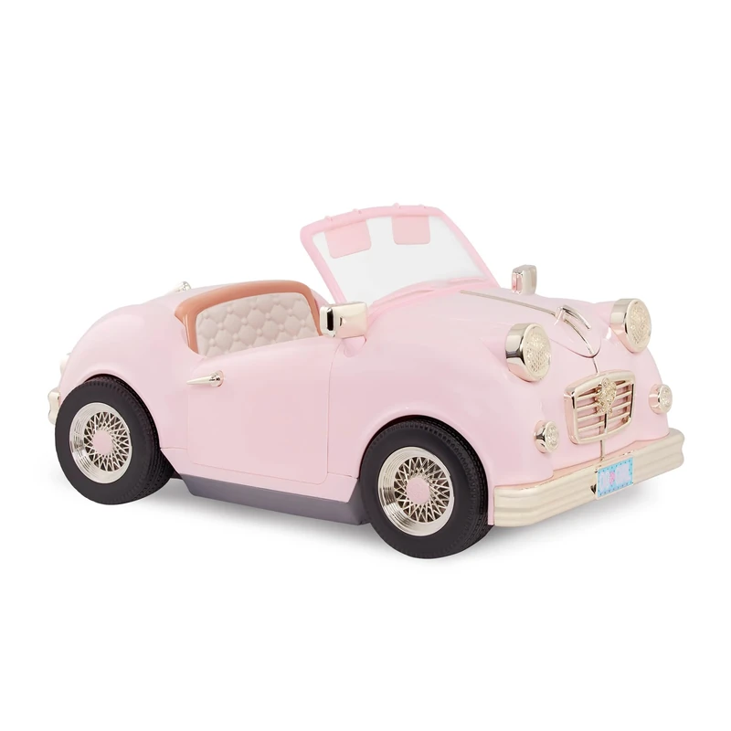 Our Generation – 18-inch Doll Accessories – Pink Doll Car – Toy Vehicle with Radio, Lights & Sounds – Pretend Play 3+ Years– in The Driver's Seat Convertible Cruiser