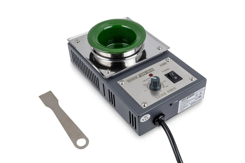 Quick sensor-controlled soldering jar, 400 W, soldering bath, round, 54 mm, diameter: 150-450 degrees Celsius, QU100-6C - Image 1