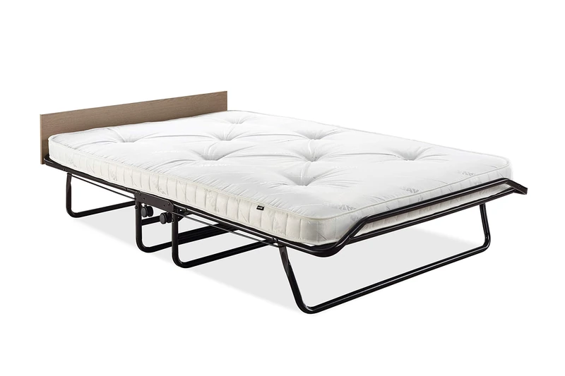 JAY-BE Supreme Folding Bed with Micro e-Pocket Sprung Mattress and Automatic Folding Legs, Compact, Small Double,Black