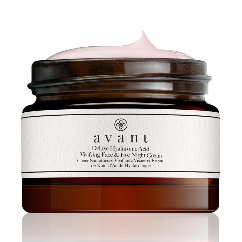 Avant Deluxe Hyaluronic Acid Vivifying Face & Eye Night Cream, 50ml - Anti-Aging Night Moisturiser with Hyaluronic Acid and Vitamin B3 - Anti-Aging, Vegan 50ml