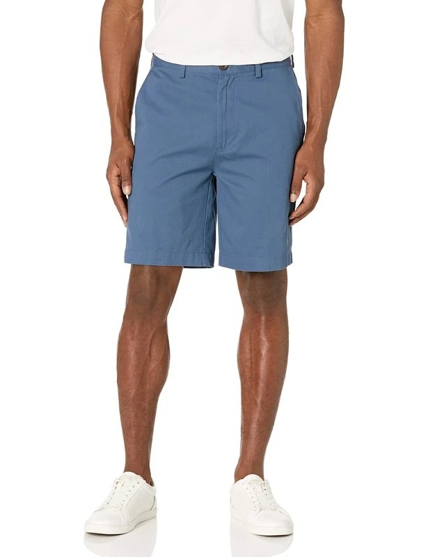Amazon Essentials Men's Classic Fit 9" (23cm) Pocketed Chino Shorts, Deep Blue, 34W