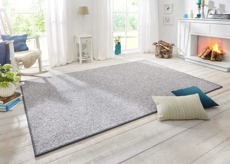 BT Carpet Wolly Rug - Living Room Rug Flat Weave Short Pile Wool Look Wool Skandi Look Dining Room Living Room Children's Room Bedroom - Cream, 160 x 240 cm