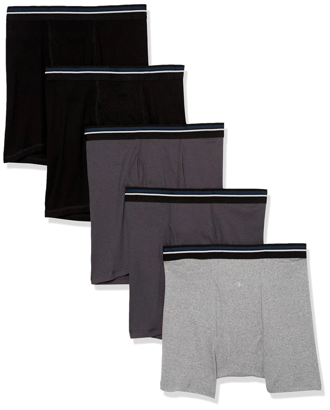 Amazon Essentials Men's Boxer Briefs - Slim Fit Cotton Pack of 5, M
