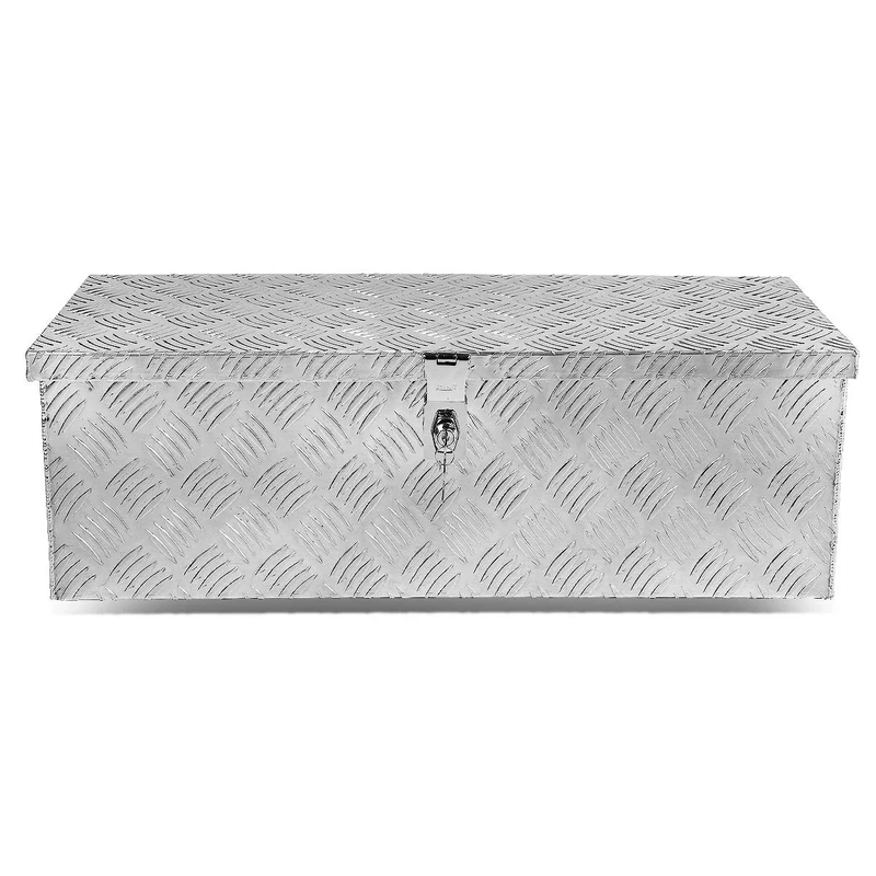 DNA Motoring TBOX-T1-30-ALU Rear Truck Bed, Trailer Key Lock Aluminum Storage Tool Box