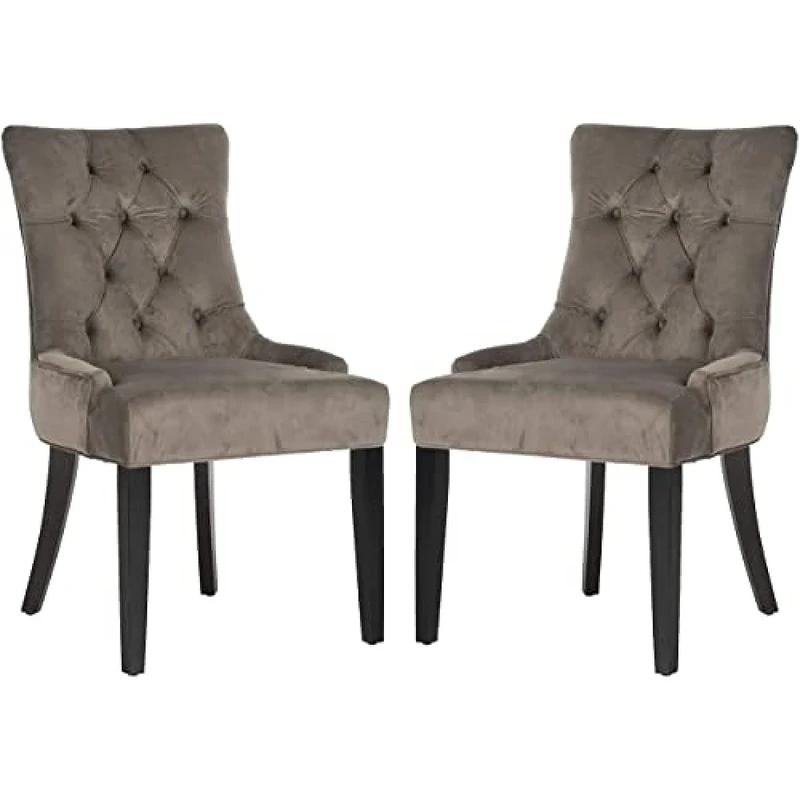 SAFAVIEH Set of 2 Modern Upholstered Chairs, in Beige