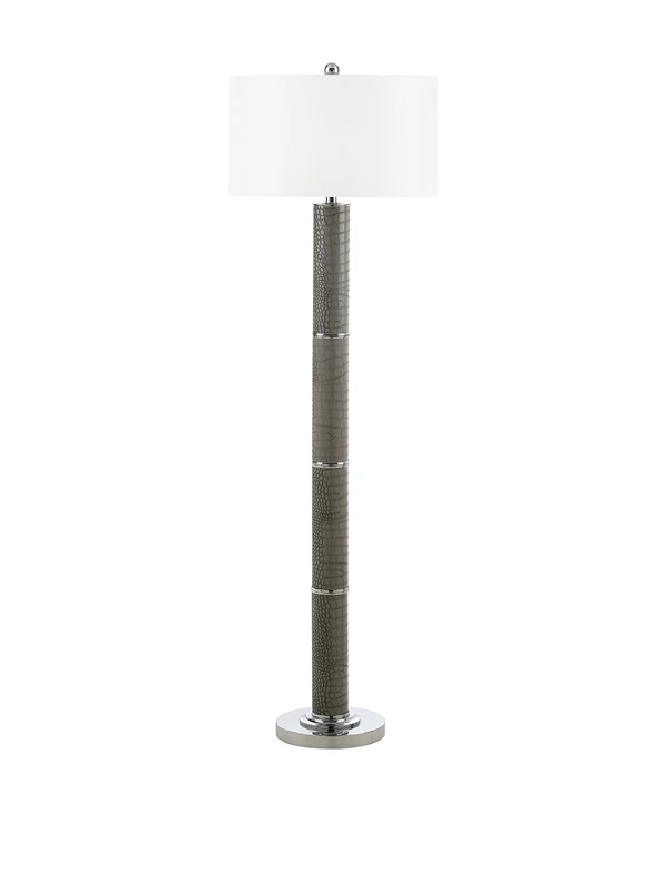 SAFAVIEH Modern Metal Floor Lamp, in Grey, 45 X 45 X 155