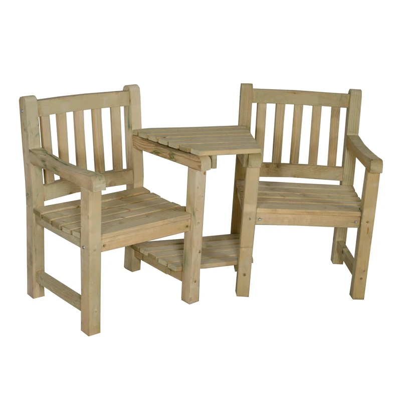 Forest Garden Forest Harvington Love Seat, Pressure Treated