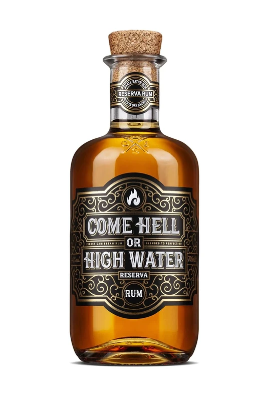Come Hell or High Water Reserva Rum - 8 Year Old, Premium Aged Rum Gift Set - 70cl, 40% ABV - Savour it Neat or on the Rocks - Premium Alcohol for Sophisticated Consumers