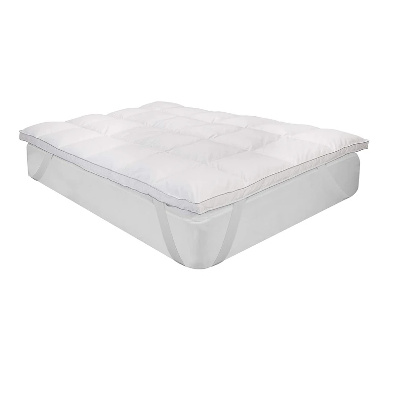 Classic Blanc Topper/Mattress Topper Goose Down extramullido, Cotton Cama 150-150 x 190 cm white - Image 1
