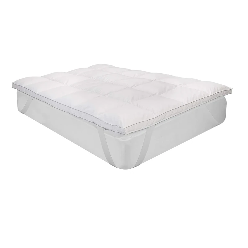Classic Blanc Topper/Mattress Topper Goose Down extramullido, Cotton Cama 200-200 x 200 cm white