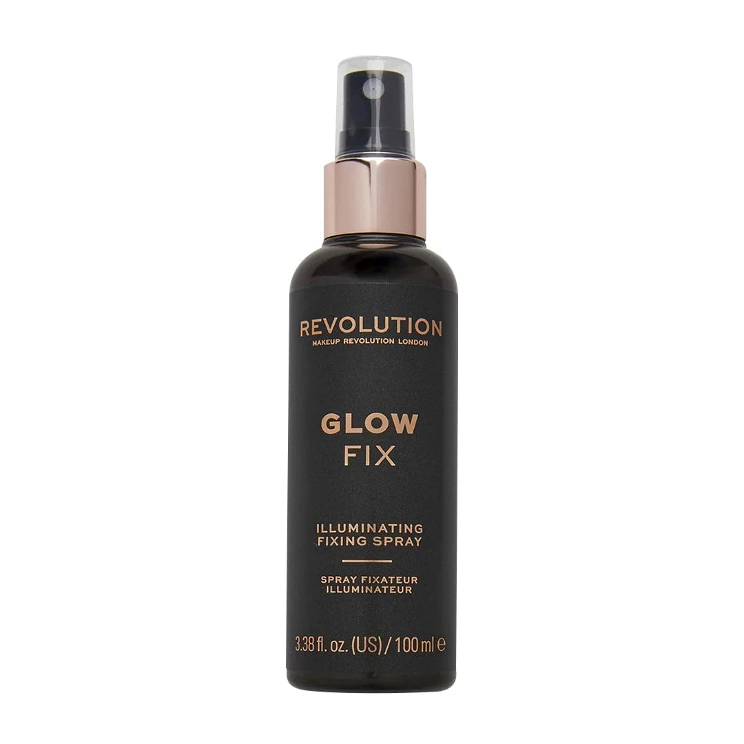 Makeup Revolution Glow Fix, Illuminating Fixing Spray For Longer Lasting Makeup, 100ml