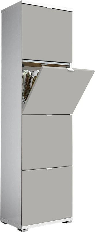 Kit 5 Pieces Germania Colorado 8730-84 Shoe Rack in White/Sand, 174 x 53 x 30 cm (LxHxW)