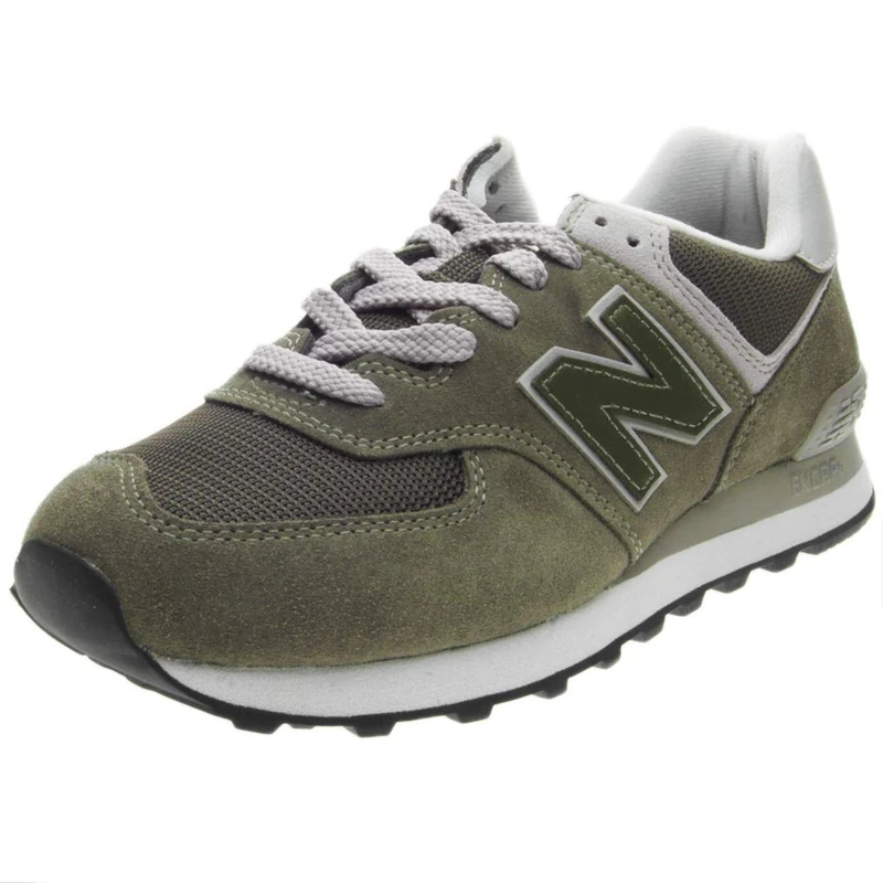 New Balance Men's 574 Core Sneaker, Green Olive Night, 3.5 UK - Image 1