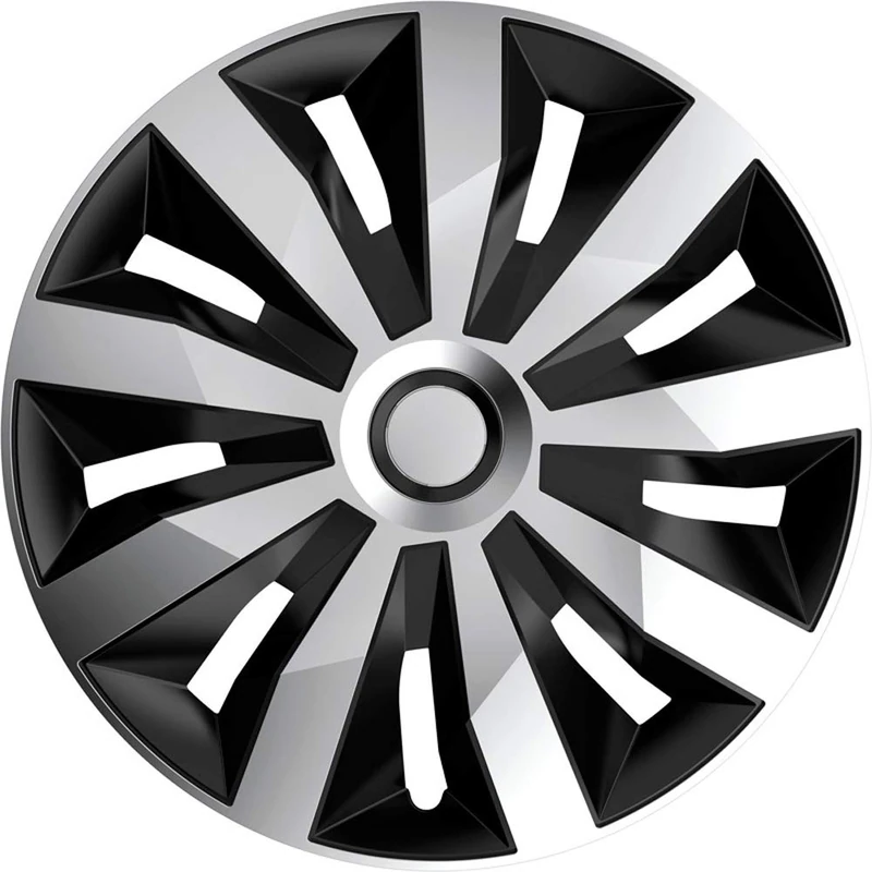 AutoStyle Set of 4 wheel covers Penta 13-inch silver/black
