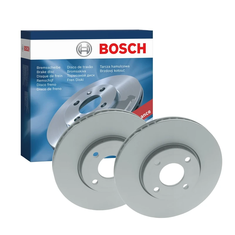 Bosch BD2187 Brake Disc Set - 278 mm Vented High-Carbon Disc - Front Axle - ECE-R90 Certified - Great Cooling and Noise Suppression, Advanced Corrosion protected - 1 Set of 2 Discs