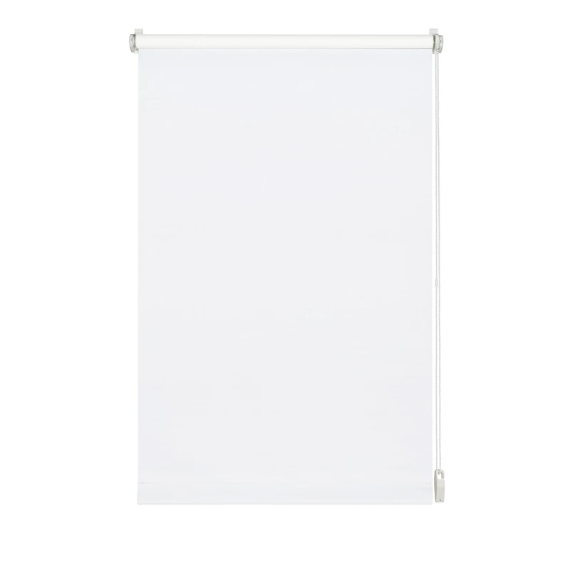 Gardinia Roller Blind for Clamping or Gluing, Daylight Roller Blind, Opaque, Mounting Kit Included, EASYFIX Roller Blind Plain, Pure White, 120 x 150 cm (WxH), 32254