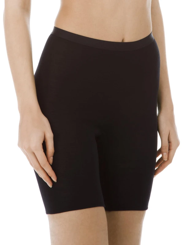 CALIDA True Confidence Women's Cycling Shorts Made of Wool Silk, Fine Rib, Temperature Regulating and Odour-Neutralising, Ws Black, 48-50 - Image 1