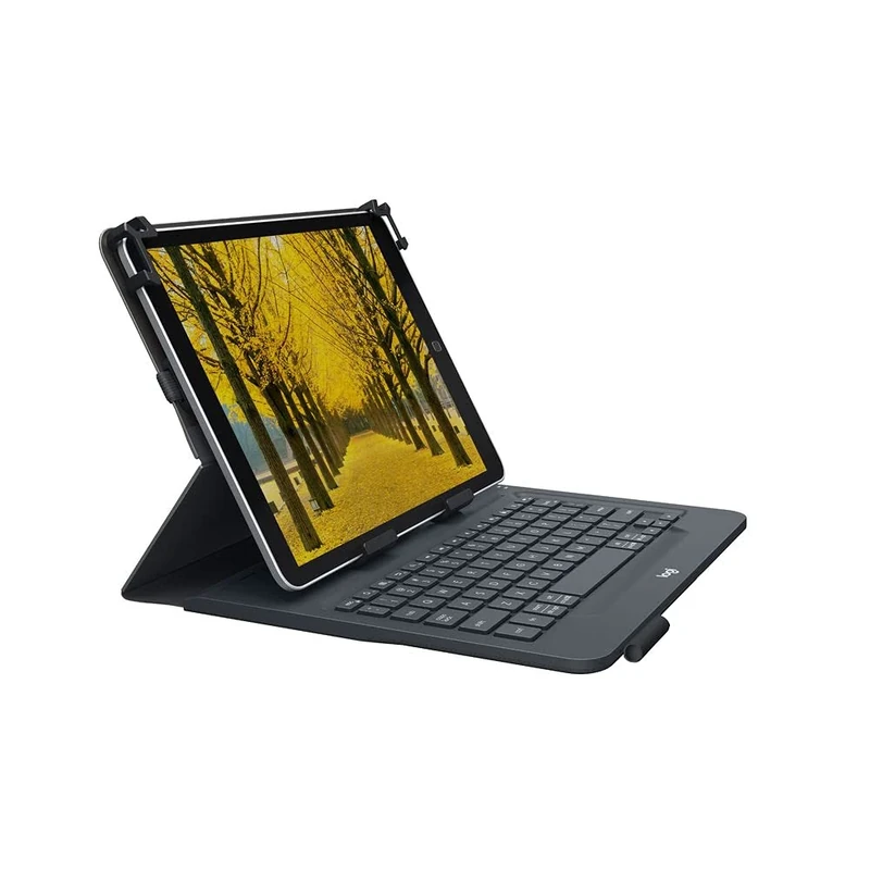 Logitech "QWERTZ GERMAN Universal Folio Case for 9-10 inch Apple/Android/Windows Tablet with Integrated Bluetooth 3.0 Keyboard