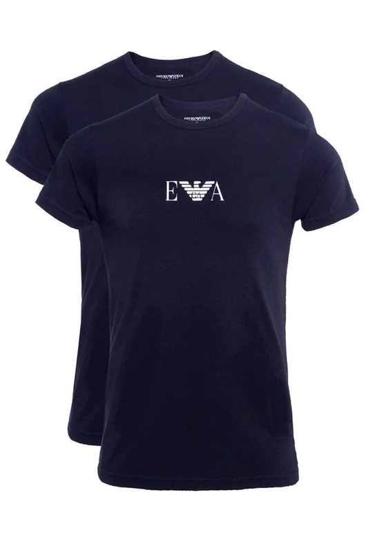 Emporio Armani Men's Round Neck T-Shirt 2-Pack - Navy XL
