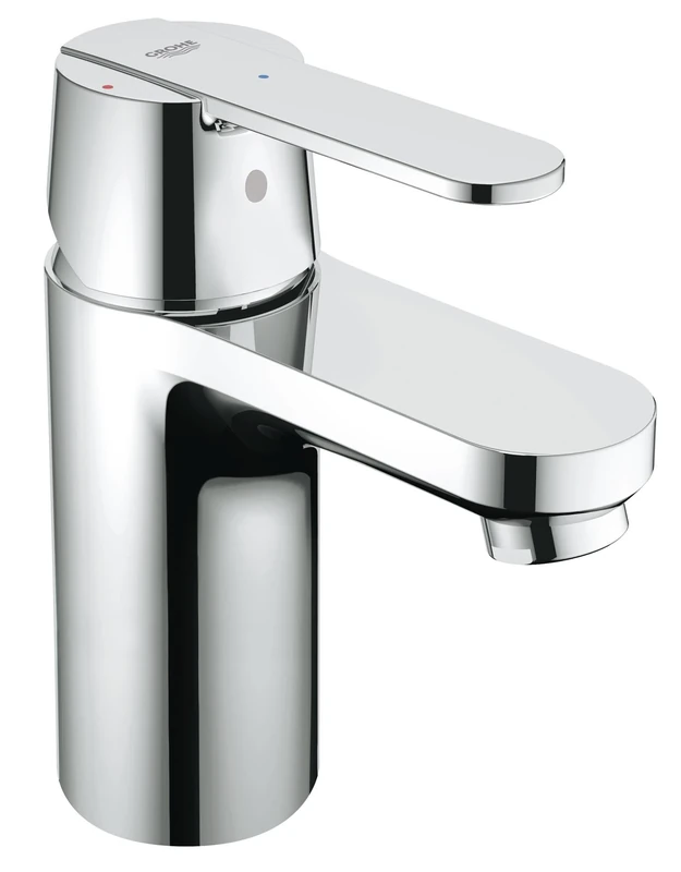 GROHE Get Single-Lever Basin Mixer, S-Size, Water- and Energy-Saving, with Push-Open Pop-Up Waste Set, Metal Lever, Chrome Easy To Install 23586000