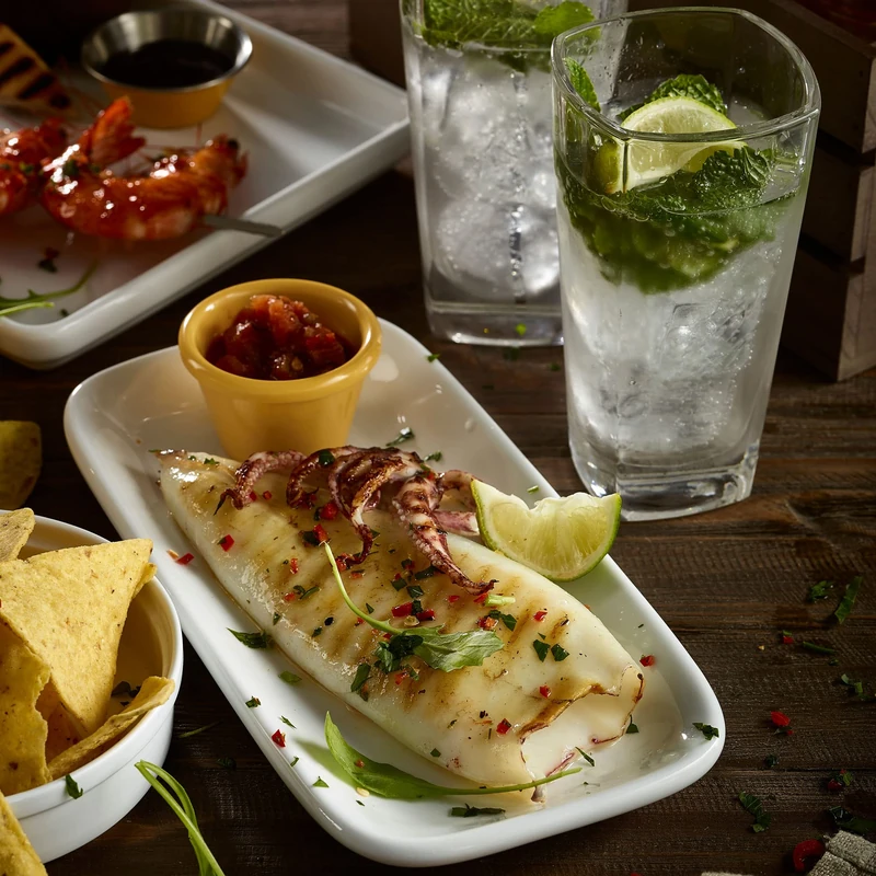 GenWare Porcelain Rectangular Rounded Edge Plate 25 x 13cm, 184625, Pack of 6