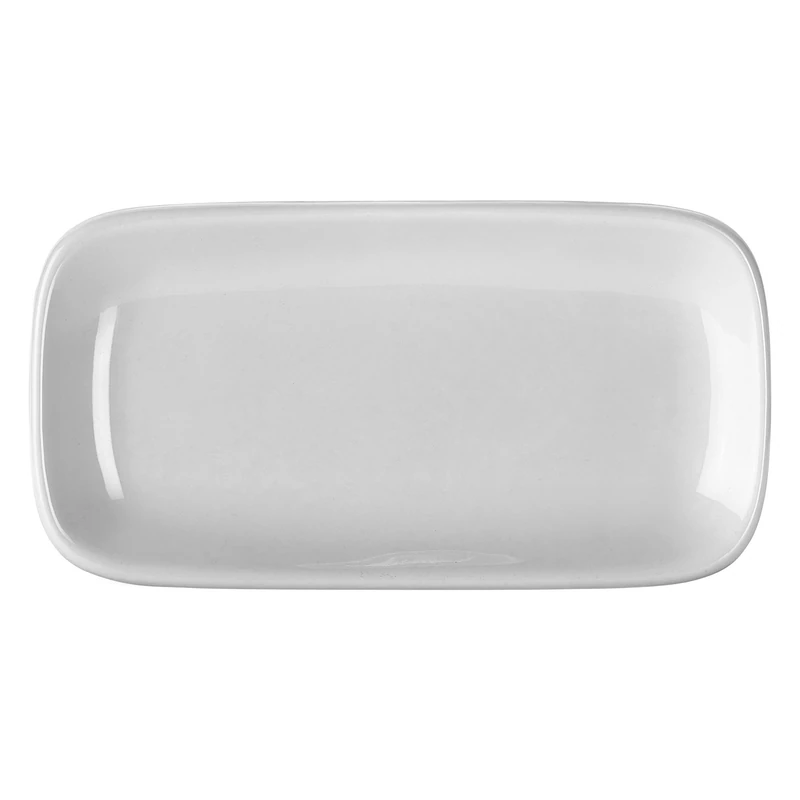 GenWare Porcelain Rectangular Rounded Edge Plate 35.7 x 19cm, 184635, Pack of 3