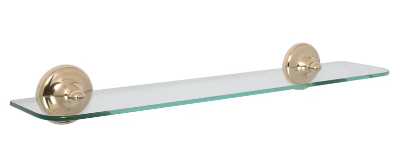 Croydex Flexi-Fix Grosvenor Antique Gold Easy to Fit Shelf , QM701403,12.5 x 59 x 8 cm