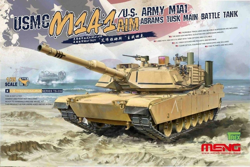 Meng TS-032 USMC M1A1 Abrams TUSK Main Battle Tank Model, 1:35
