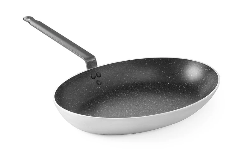 HENDI Fish frying pan, oval, Marble Professional', 280x400x(H)55 mm