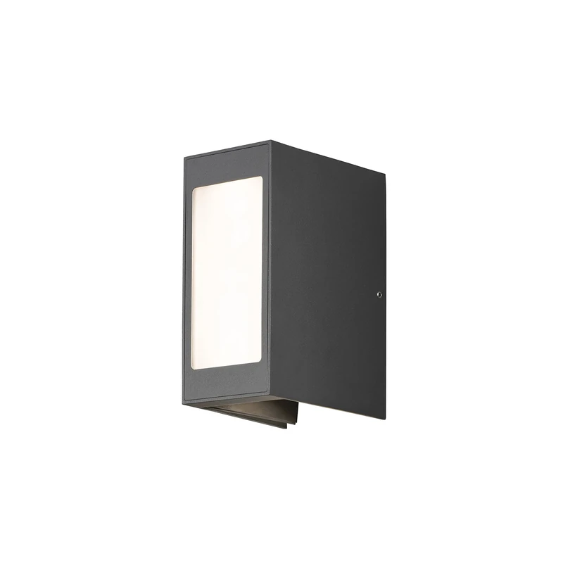 Konstsmide Outdoor Wall Light Mains Powered/Cremona Up Down Adjustable/LED High Power 3 x 3 W Lamp/Clear Glass and Frosted Acrylic/Aluminium/IP54/Outside Light Anthracite