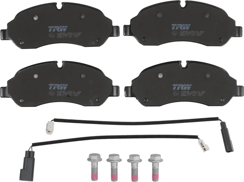 TRW GDB2117 Brake Pad Set of 4 for Ford Transit Custom V362 Van (FY, FZ) 2012 - Front Axle and other vehicles