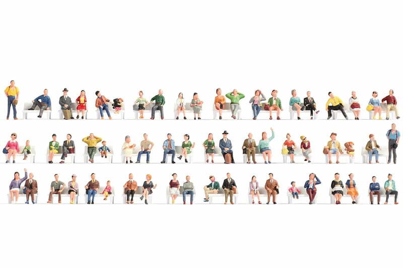 Noch Mega Economy Figures Set Sitting People