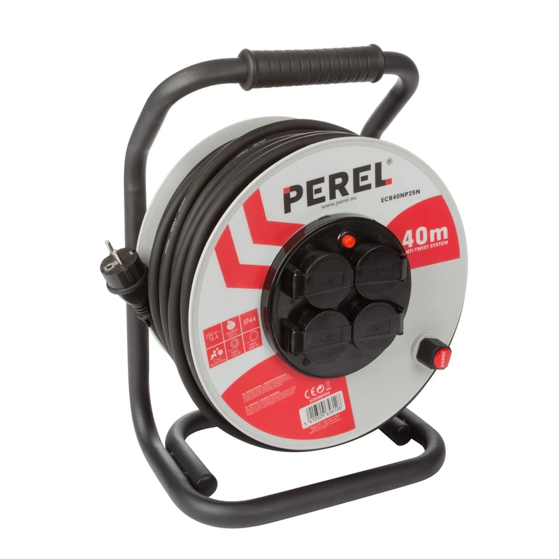 Perel ECR40NP25N Professional Cable Drum
