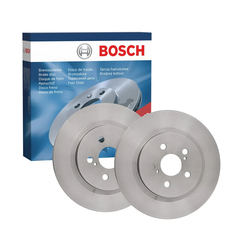Bosch BD2456 Brake Disc Set - 279 mm Solid Discs - Rear Axle - ECE-R90 Certified - Reliable Braking, Stable Performance, Corrosion Protection - 1 Set of 2 Discs