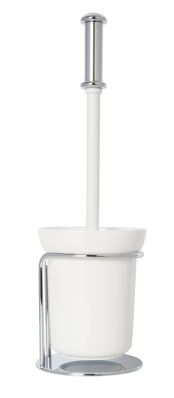 Croydex Flexi-Fix Grosvenor Chrome Freestanding Toilet Brush , QM702441, 12 x 12 x 38 cm