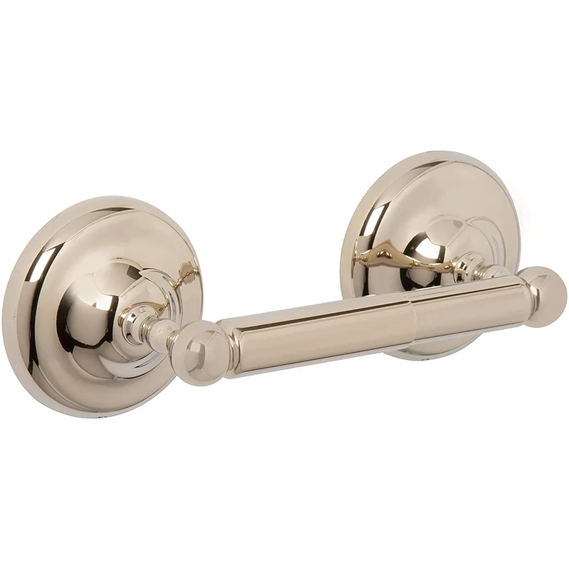 Croydex Grosvenor Spindle Solid Brass Toilet Roll Holder with Antique Gold Finish, Bathroom Storage Solution, Easy Fit Flexi-Fix Accessories, All Fixings Included, Screw or Glue Installation