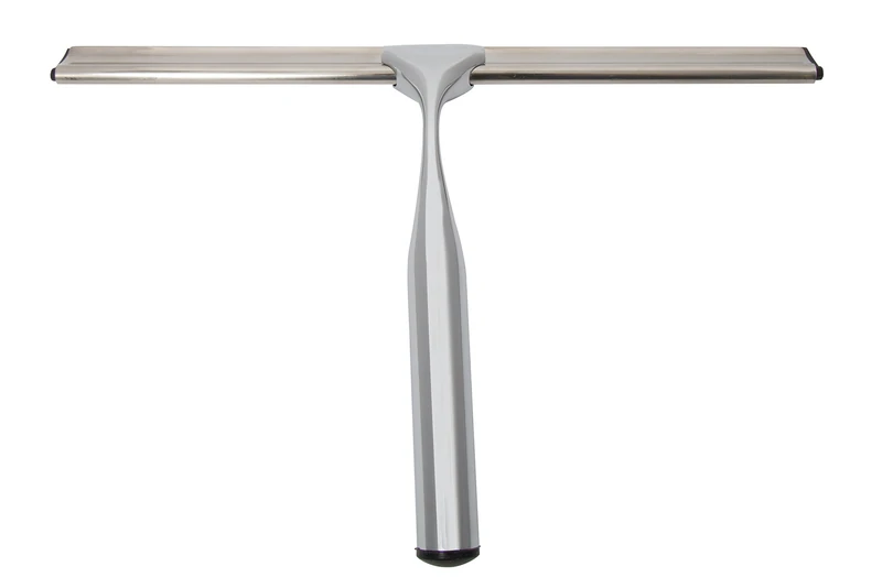 Croydex Britannia Flexi-Fix Shower Squeegee, Chrome, 15.5 x 25.5 x 2 cm