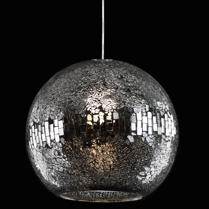 THELUZ 312/30CR Ceiling Lighting, Black, Chrome
