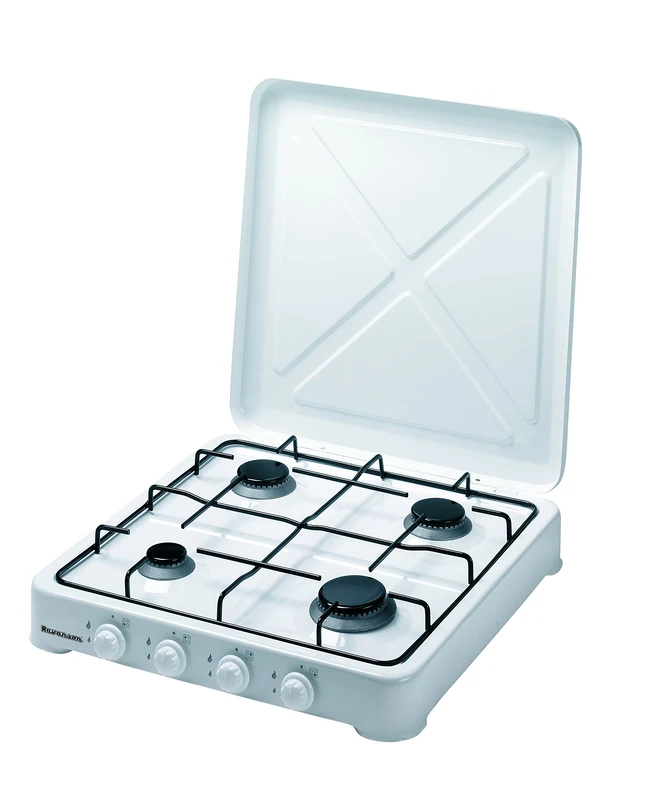 Ravanson K-04T Gas with 4 Gas Burners 6.46 kW 49.5 x 54.0 cm Metal Lid and Metal Housing White