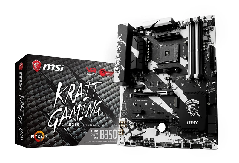 MSI B350-KRAIT-GAMING AM4 AMD RYZEN/7th Gen A-Series DDR4 GB LAN ATX Motherboard - Black