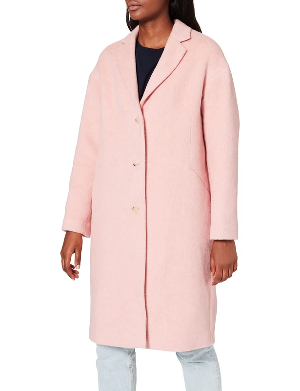 Filippa K Women's Parker Plush Wool Coat, Pink (Powder Pink), 8 (Size: Small) - Image 1