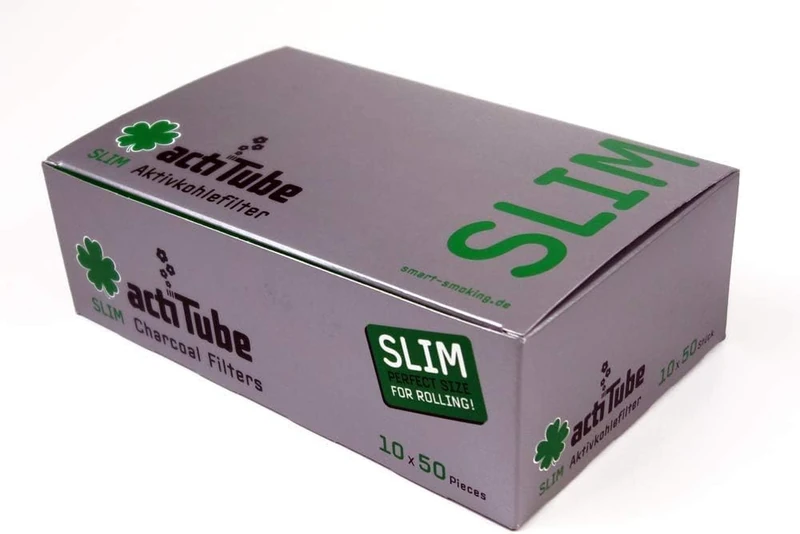 actiTube Megabox Activated Carbon Filter Slim (10 x 50 Items) 500 Pieces (Pack of 1)