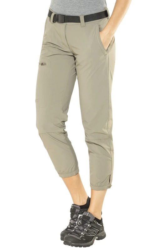 Maier Sports Women's Lulaka Walking Trousers 7/8 90% PA 10% Elastane 9 Sizes, Outdoor/Trousers With Belt – Black Elastic, Quick Drying and Waterproof, Womens, 231008, teak, 44 (EU)